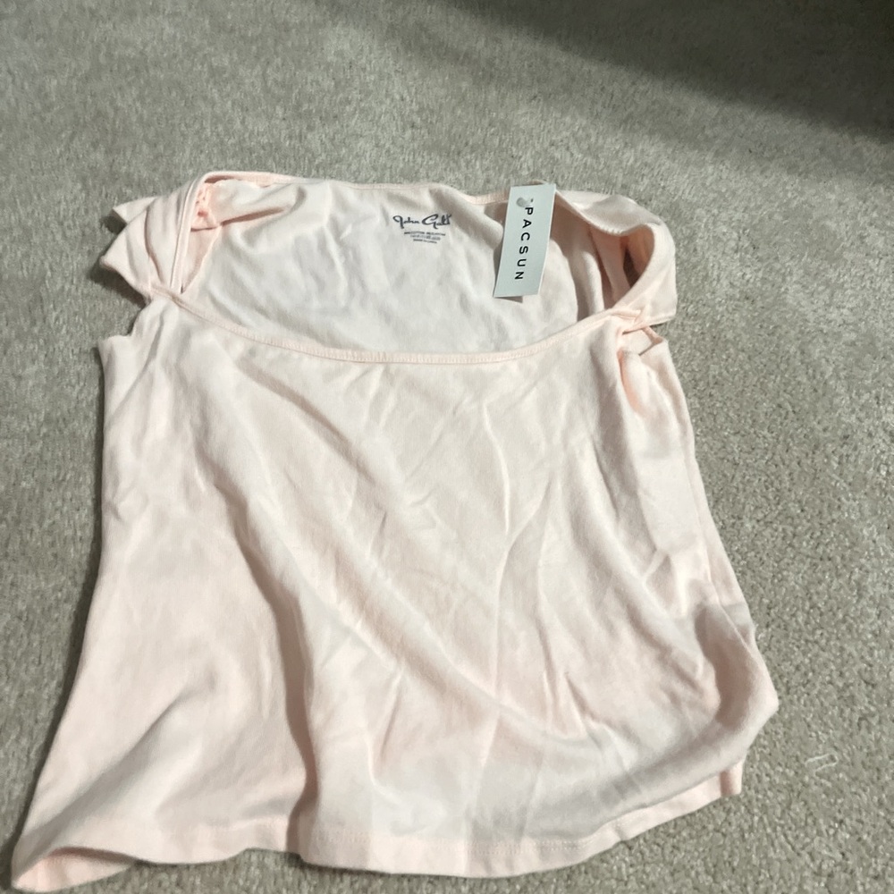 Brandy melville pink size S square neck top